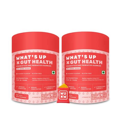 Buy What’s Up Gut Gummies | Prebiotic & Probiotic Gummies for Digestion ...