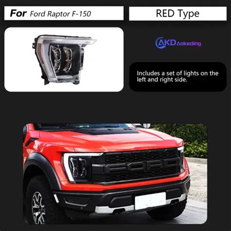 Ford F-150 Raptor LED Headlight 2021-2023 Headlights F150 DRL Turn Sig ...