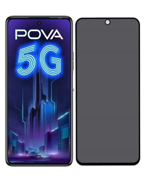 RESOLUTE PRO Privacy Tempered Glass Screen Protector for Tecno Pova 5G ...