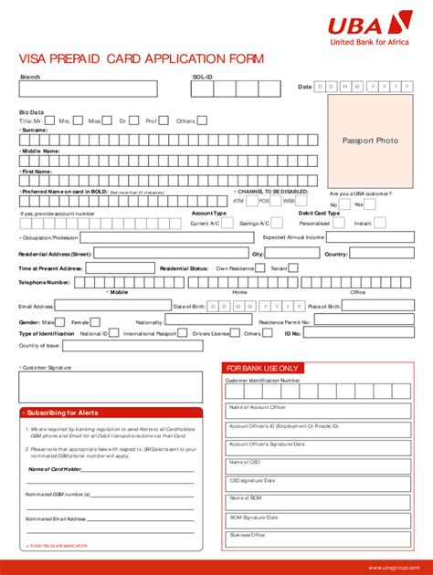 Fillable Online VISA Prepaid Card Form revised Fax Email Print - pdfFiller