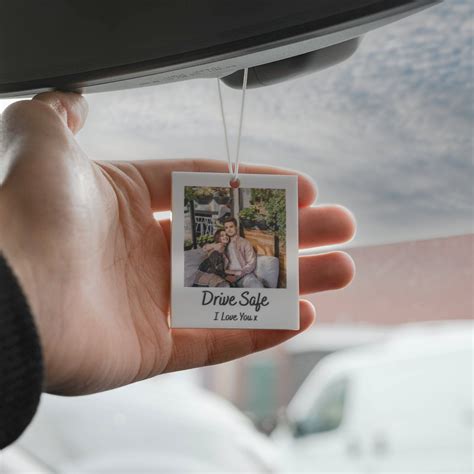 Personalised Photo Car Ornament Hanging Car Polaroid Any Image Driving Test Pass Gift Idea First ...