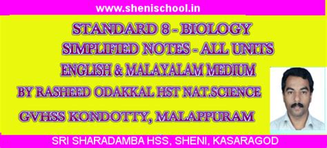 SHENIBLOG: STANDARD 8 BIOLOGY - SIMPLIFIED NOTES IN ENG AND MAL MEDIUM ...
