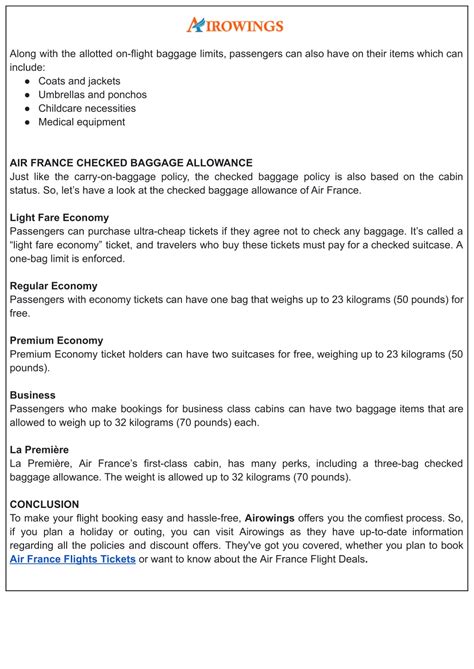 PPT - Air France Baggage Policy - All That You Need To Know PowerPoint ...