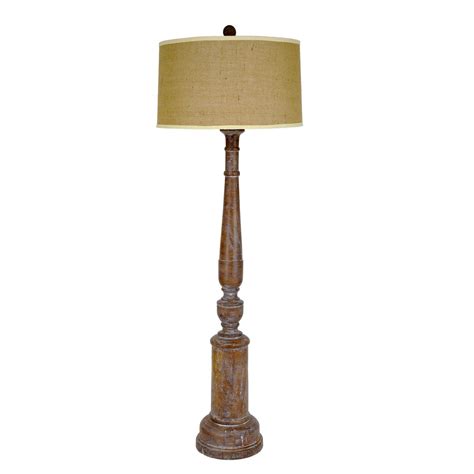 Finnegan Solid Wood Floor Lamp | Dark Brown Wood Floor Lamps