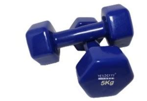 SKFZ Made in India Vinyl Dumbbell 5Kg (Set of 2) Fixed Weight Dumbbell ...