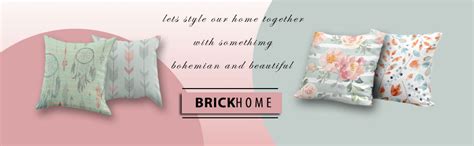 Buy BRICK HOME Cotton 200TC Cushion Cover, 16 x16 Inches, Black , Set ...