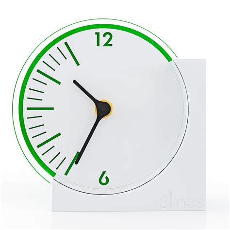 3 Lines Acrylic Squircle Table Clock with Unique Design | Size 11 X 11 ...