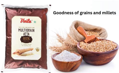 Voila Multigrain Atta Flours 2kg | High Protein | High Dietary Fiber ...