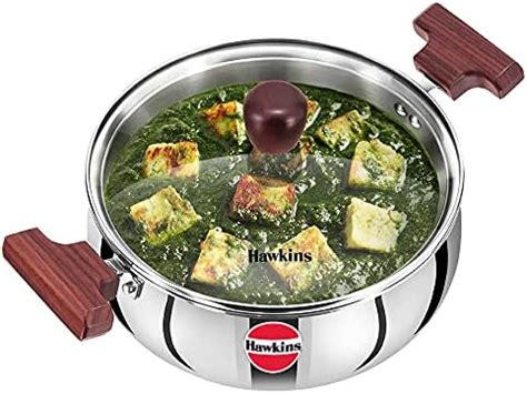 Buy Hawkins 5 Litre Cook n Serve Handi, Triply Stainless Steel Handi ...