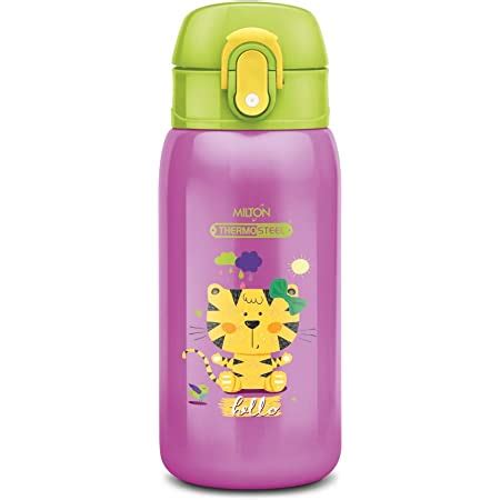 Milton Jolly 375 Thermosteel Kids Water Bottle, 300 ml, Purple : Amazon ...
