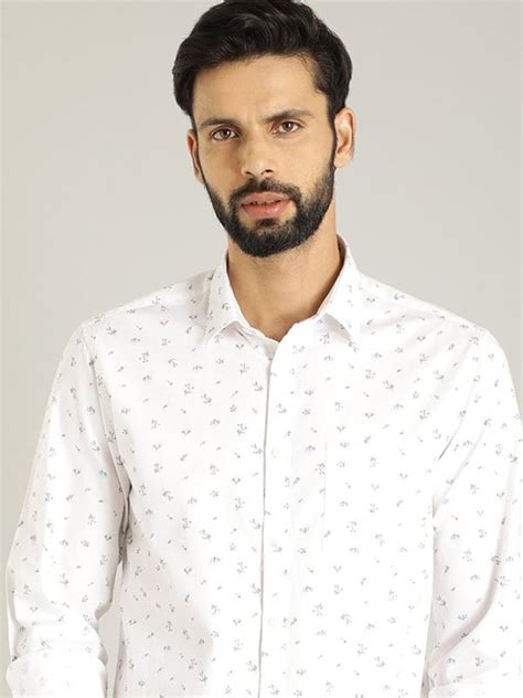 Buy Men Printed Full Sleeve Cotton Shirt Online | Indian Terrain