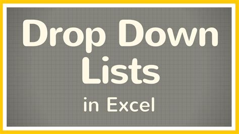 Image result for Drop Down List Excel Tutorial