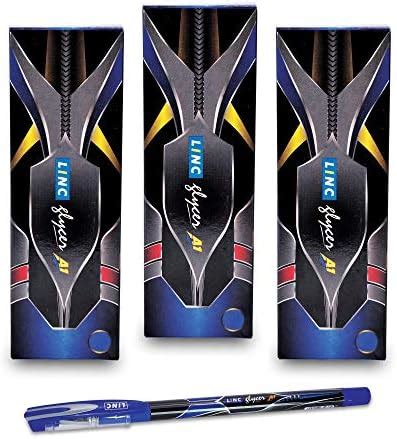 Linc Glycer A1 Ball Point Pen | 10 Pcs Pack | Blue Ink | Pack of 3 ...