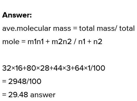 the molar composition of polluted air is as follow in mole %mole%. 16% ...