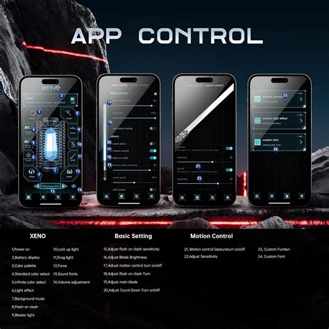 GADGETS 4 EVERYONE G4E Lightsaber with Bluetooth App Smooth Swing 16 ...