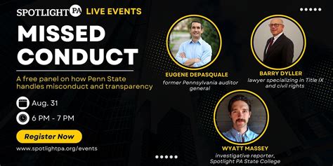 MISSED CONDUCT: A free panel on how Penn State handles misconduct ...