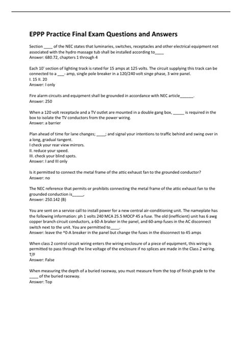 EPPP Practice Final Exam Questions and Answers - EPPP - Stuvia US
