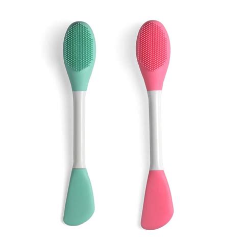 LASSKY Silicone Brushes,Double-Ended Silicone Face Mask Brush,Facial ...