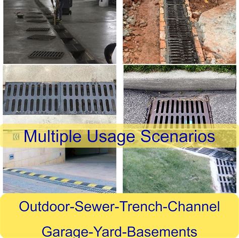 MOSINSBO Cast Iron Drain Grate, 17x4 Outdoor Drain Cover, B India | Ubuy