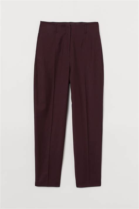 Cigarette trousers - Burgundy - Ladies | H&M IN