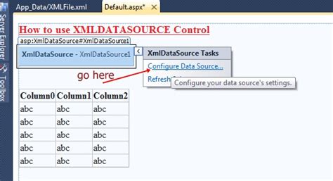 How to access the database using XmlDataSource Control in asp.net | MY ...