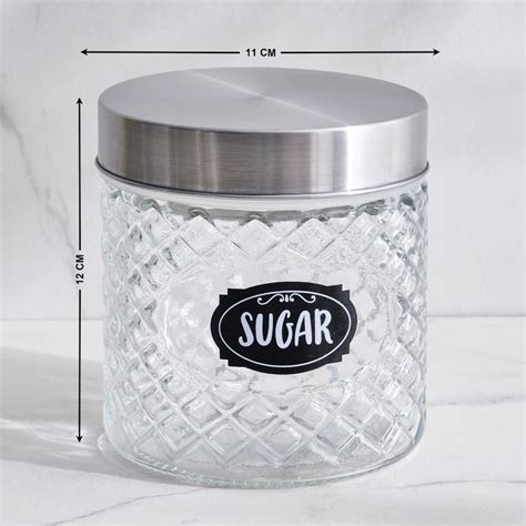 Buy Louvre Set of 3 Arcade Glass Storage Jar - 700ml from Home Centre ...