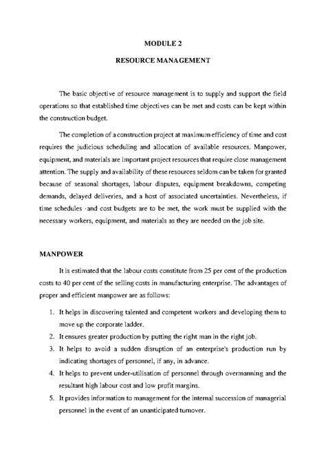 Resource Management in Construction: Key Notes for Effective Planning ...
