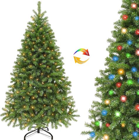 6.5 Ft Prelit Douglas Fir Christmas Tree Dual Color Changing, 1064 ...