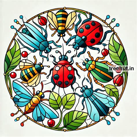Bugs Stain Glass Painting Ideas