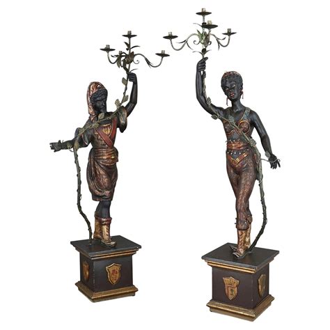 Pair of Very Large French Figurative Floor-Standing Candelabra For Sale ...
