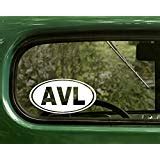 2 ASHEVILLE AVL OVAL DECAL North Carolina City Stickers White Die Cut ...