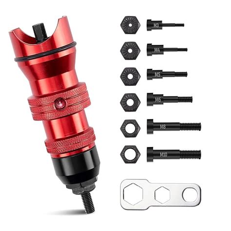 KROST Rivet Nut Drill Adapter Kit, Cordless Rivet Nut Tool Adapter Use ...