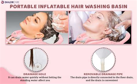 DIALDRCARE Inflatable Washing Hair Basin ShampooTray-Medical for The ...