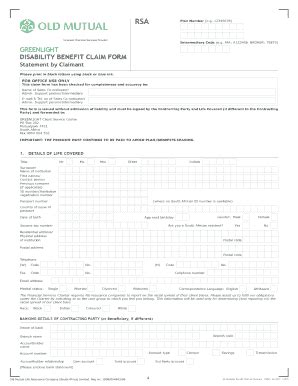 Greenlight Disability Benefit Claim Form - Fill Out, Sign & Share ...