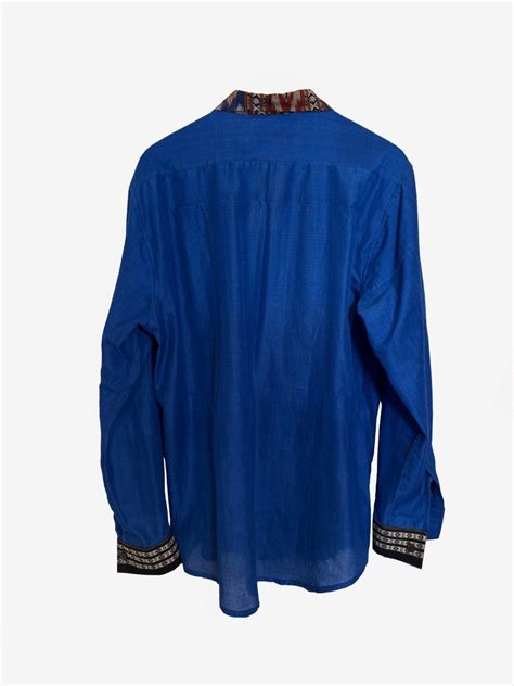 Blue Sambalpuri Ikat Shirt – The Ikat Story