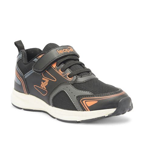 Buy Leap7x By Liberty Kids DECLAN-E Black Sports Non Lacing Shoes