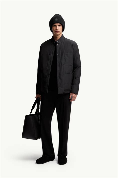Black Ouille Reversible Short Down Jacket - Short Down Jackets for Men ...