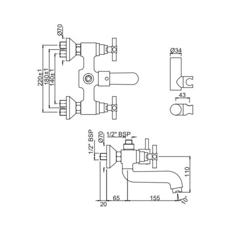 Jaquar 2 Way Wall Mixer Solo SOL-CHR-6267 Normal Flow - Chrome Finish ...