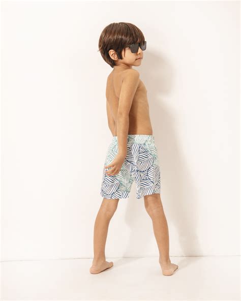 Boys Patterned Swim Shorts Santorini