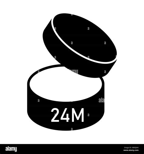 PAO jar icon. 24M plus marker. Cosmetic expiry Vector. Shelf life symbol Stock Vector Image ...
