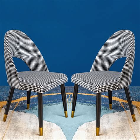 The Scottish Plaid Accent Dining Chair-Set of 2 | Dekor Company