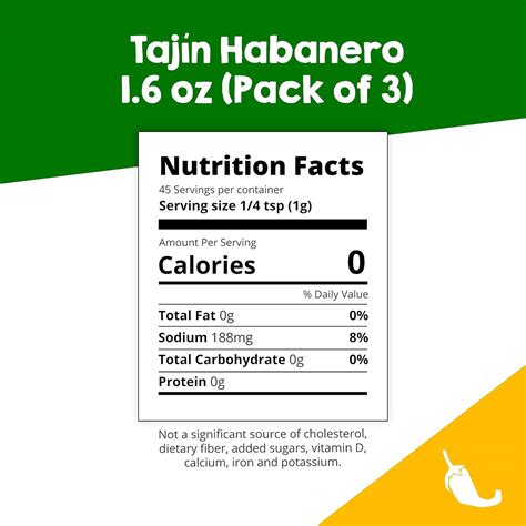 Buy Tajin Habanero Seasoning 1.6 oz (Pack of 3) Online at Lowest Price ...