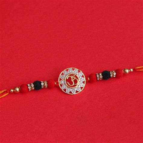 Send Om AD Stone Rakhi Online | Rakhibazaar.com