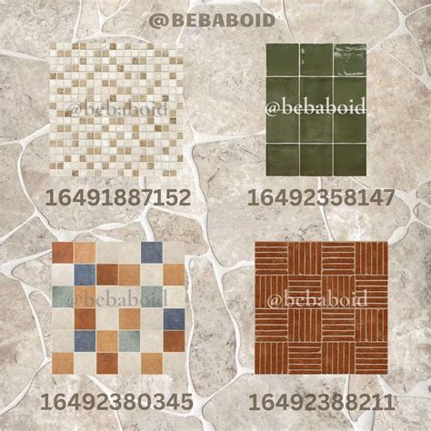 Bloxburg Tile Decor Decals | House decals, Bloxburg decals codes ...