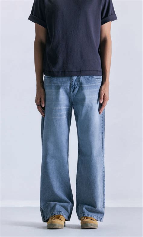 Baggy Fit Jeans Grey Stone – Clout Jeans