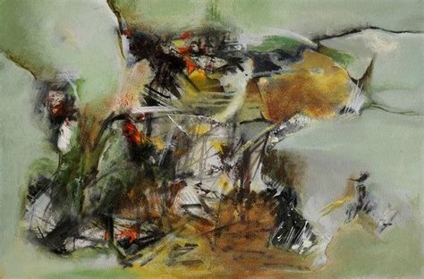 "Wood Note 92": Brown Acrylic Painting (24x36) by Dilip Mali – ArtZolo.com