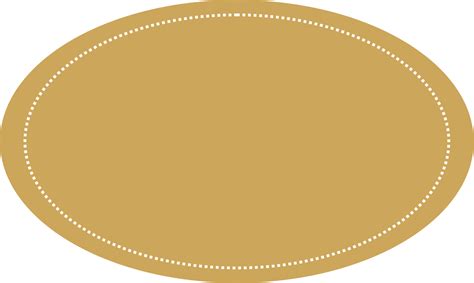 Bronze Color Oval Shape Sticker