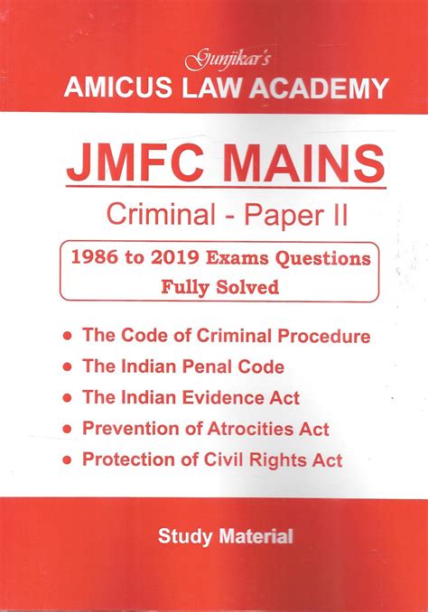 JMFC Mains Criminal Paper II – M&J Services - The Eclectic Law Bookstore