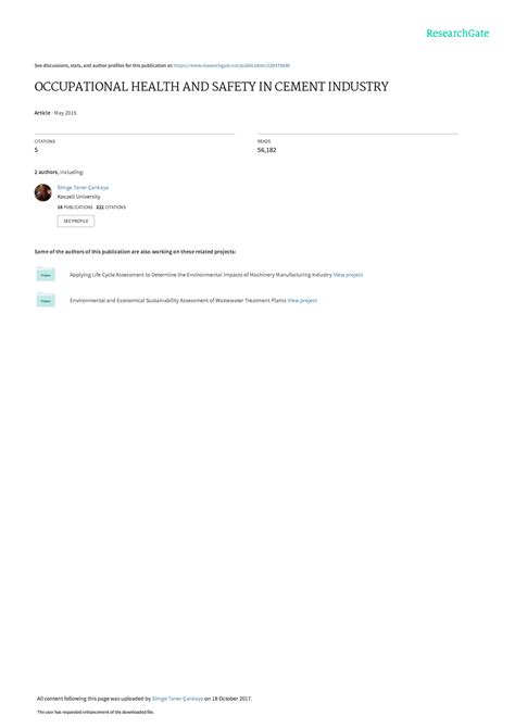 Cement industry 2 - See discussions, stats, and author profiles for ...