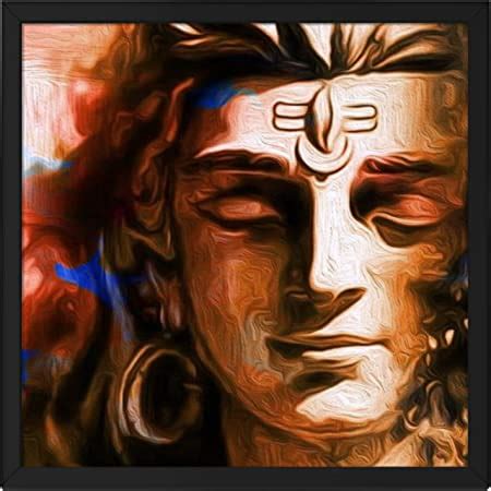 Inephos Vinyl Religious Painting, Multicolour, Lord Shiva, Standard ...